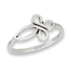 Sterling Silver Stylistic Celtic Cross Ring